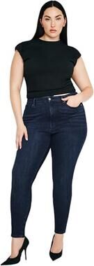 Good American Always Fits Good Legs Long Deep Blue Skinny Jeans 20-26 NWT